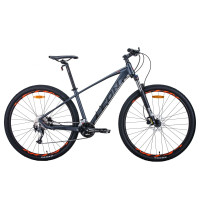 Велосипед 29" Leon TN-70 2021 (графітовий з чорним та помаранчевим)