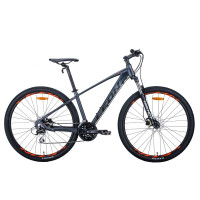 Велосипед 29" Leon TN-80 2021 (графітовий з чорним та помаранчевим)