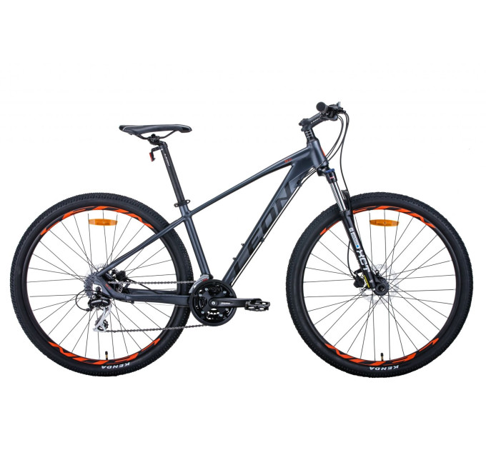 Велосипед 29" Leon TN-80 2021 (графітовий з чорним та помаранчевим)