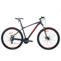 Велосипед 29" Leon TN-90 2021 (графітовий з червоним)