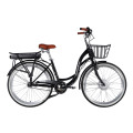 Велосипед с электроприводом 26" ST Dorozhnik eAQUAMARINE BH рама-17" 36B 13А*г 500Вт черный с корзиной 2026