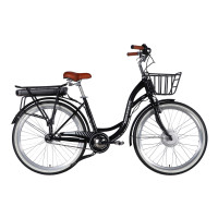 Велосипед з електроприводом 26" ST Dorozhnik eAQUAMARINE BH рама-17" 36B 13А*г 500Вт чорний з кошиком 2026 Велосипед з електроприводом 26" ST Dorozhnik eAQUAMARINE BH рама-17" 36B 13А*г 500Вт чорний з кошиком 2026