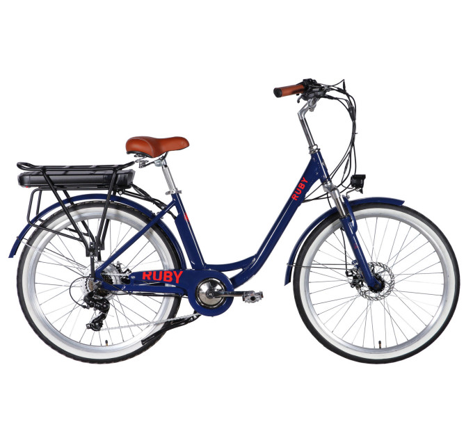 Велосипед с электроприводом 26" AL Dorozhnik eRUBY DD FR рама-17" 36B 13А*ч 500Вт темно-синий 2026