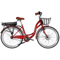 Велосипед с электроприводом 26" ST Dorozhnik eAQUAMARINE BH рама-17" 36B 13А*ч 500Вт бордовый YS 2476 с корзиной 2026