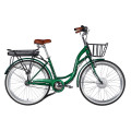 Велосипед с электроприводом 26" ST Dorozhnik eAQUAMARINE BH рама-17" 36B 13А*г 500Вт зеленый YS 902 с корзиной 2026