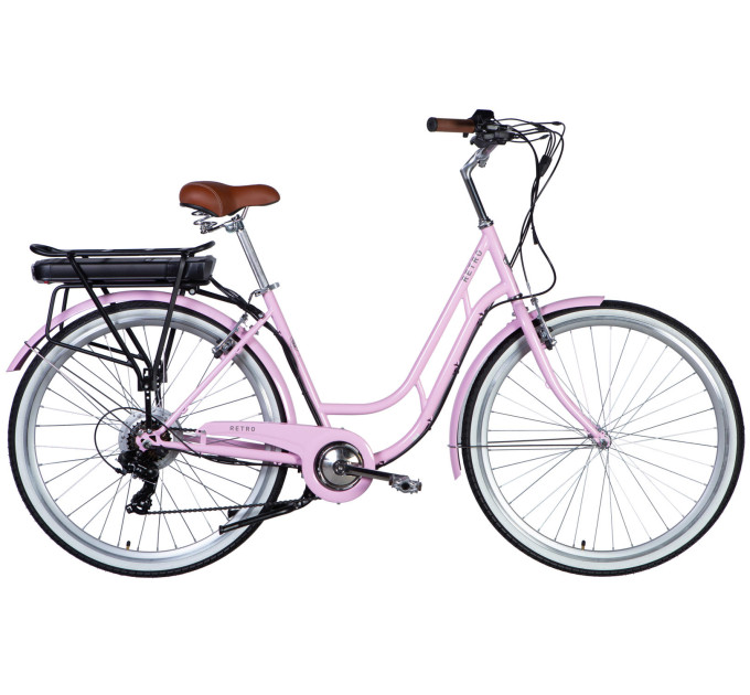 Велосипед з електроприводом 28" ST Dorozhnik eRETRO Vbr FR рама-19" 36B 12.5А*г 500Вт світло-рожевий YS 7443 2025