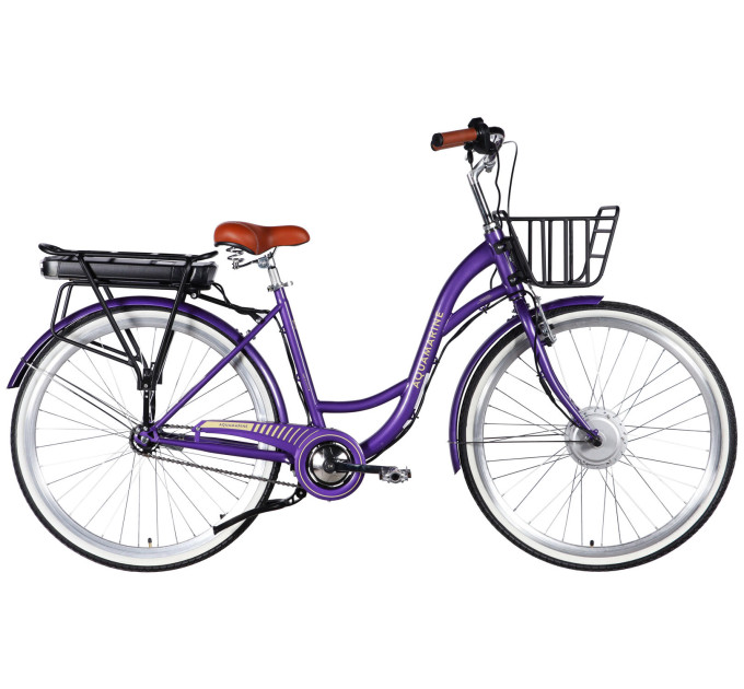 Велосипед з електроприводом 28" ST Dorozhnik eAQUAMARINE BH рама-19" 36B 13А*г 500Вт фіолетовий з кошиком 2026