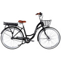 Велосипед с электроприводом 28" ST Dorozhnik eAQUAMARINE BH рама-19" 36B 13А*г 500Вт черный с корзиной 2026
