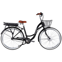 Велосипед з електроприводом 28" ST Dorozhnik eAQUAMARINE BH рама-19" 36B 13А*г 500Вт чорний з кошиком 2026