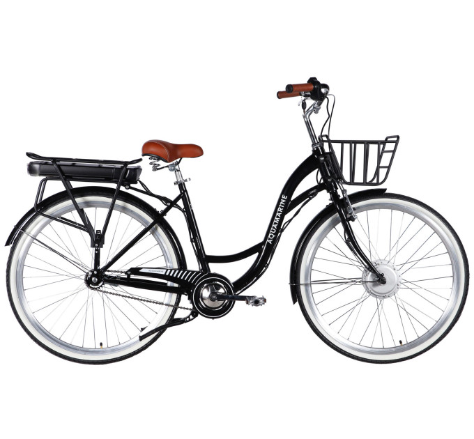 Велосипед с электроприводом 28" ST Dorozhnik eAQUAMARINE BH рама-19" 36B 13А*г 500Вт черный с корзиной 2026