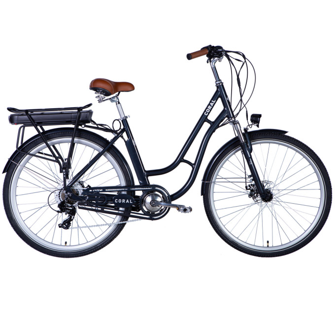 Велосипед з електроприводом 28" AL Dorozhnik eCORAL DD FR рама-19" 48B 17.5А*г 500Вт темно-сірий 2026