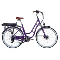 Велосипед с электроприводом 28" AL Dorozhnik eCORAL DD FR рама-19" 48B 17.5А*ч 500Вт фиолетово-синий 2026