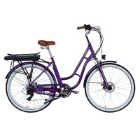 Велосипед з електроприводом 28" AL Dorozhnik eCORAL DD FR рама-19" 48B 17.5А*г 500Вт фіолетово-синій 2026