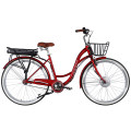 Велосипед с электроприводом 28" ST Dorozhnik eAQUAMARINE BH рама-19" 36B 13А*ч 500Вт бордовый YS 2476 с корзиной 2026