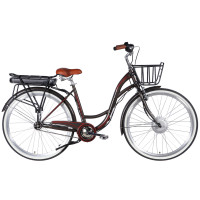 Велосипед з електроприводом 28" ST Dorozhnik eAQUAMARINE BH рама-19" 36B 13А*г 500Вт сірий YS 7810 з кошиком 2026