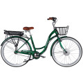 Велосипед с электроприводом 28" ST Dorozhnik eAQUAMARINE BH рама-19" 36B 13А*г 500Вт зеленый YS 902 с корзиной 2026