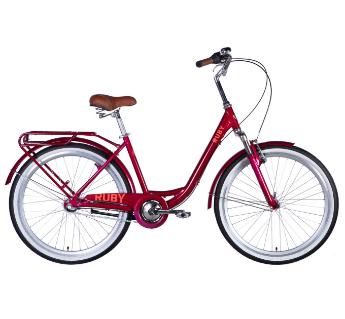 Велосипед AL 26" Dorozhnik RUBY PH рама-17" бордовий 2025