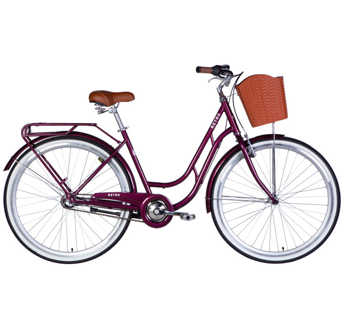 Велосипед ST 28" Dorozhnik RETRO PH рама-19" малиновий 2026