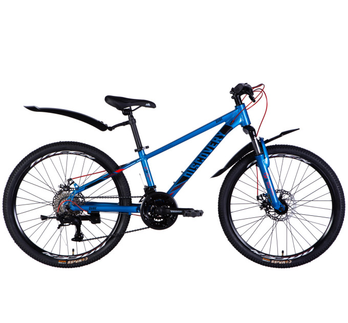 Велосипед AL 24" Discovery QUBE DD CS рама-11,5" сине-черный 2025