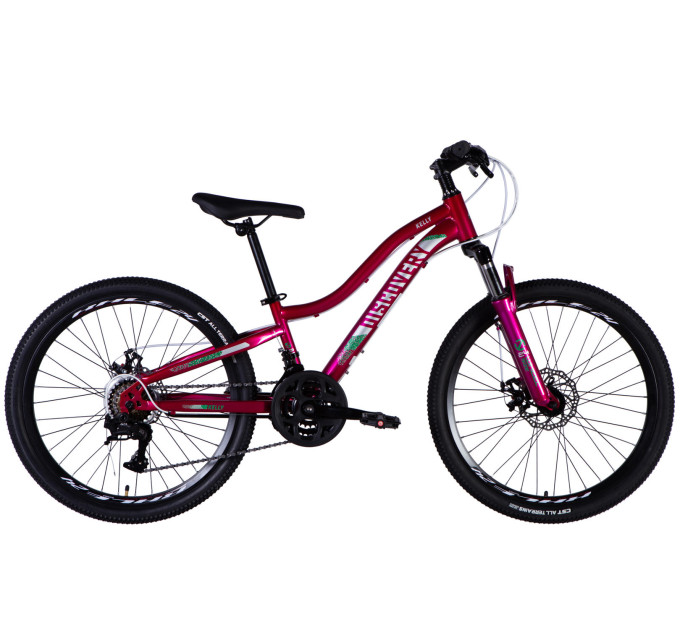 Велосипед ST 24" Discovery KELLY DD FR рама-11" малиновый 2025