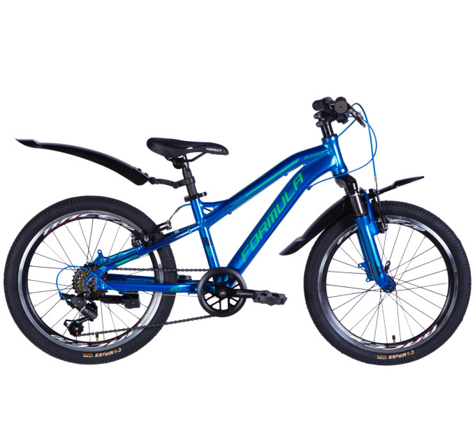 Велосипед AL 20" Formula BLACKWOOD Vbr FR рама-11" синий с зеленым 2026