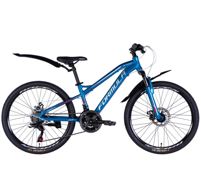 Велосипед AL 24" Formula BLACKWOOD 1.0 DD FR рама-12,5" синьо-сріблястий 2025