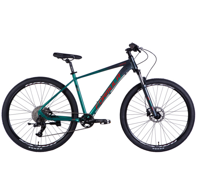 Велосипед AL 29" Formula ZEPHYR 1.0 HDD рама-19" темно-сріблястий з зеленим 2026
