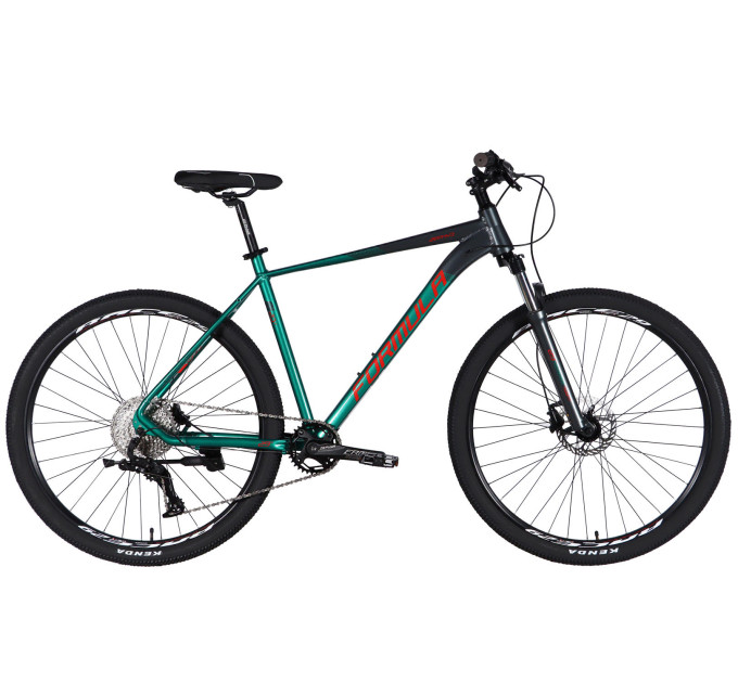 Велосипед AL 29" Formula ZEPHYR 1.0 HDD рама-21" темно-сріблястий з зеленим 2026