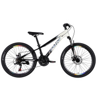Велосипед ST 24" SPACE MARS DD FR рама-11" чорний з білим 2026