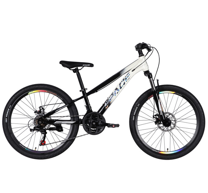 Велосипед ST 24" SPACE MARS DD FR рама-11" чорний з білим 2026