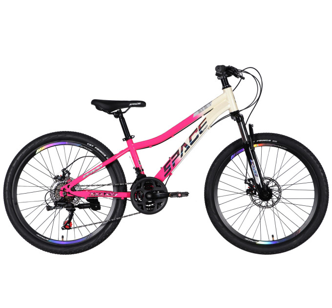 Велосипед ST 24" SPACE AURORA DD FR рама-12" бело-розовый 2026