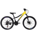 Велосипед ST 24" SPACE AURORA DD FR рама-12" жовто-чорний 2026