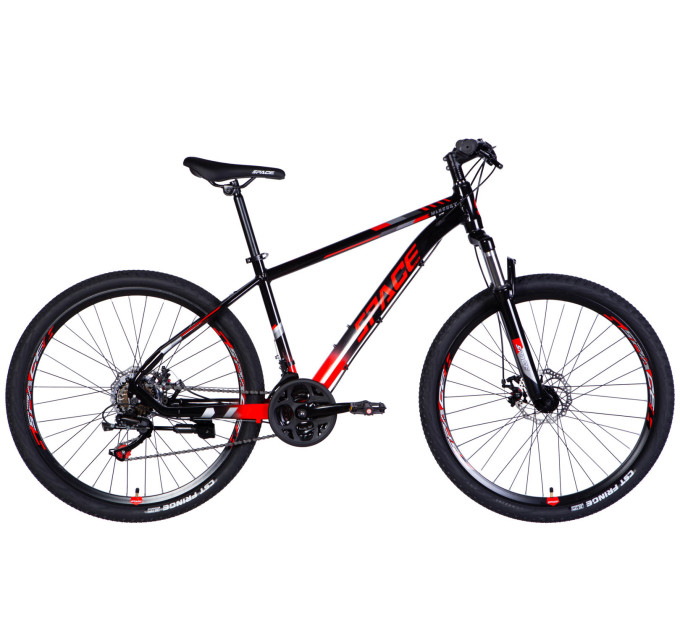 Велосипед AL 27.5" SPACE MERCURY DD FR рама-17" чорно-червоний 2026