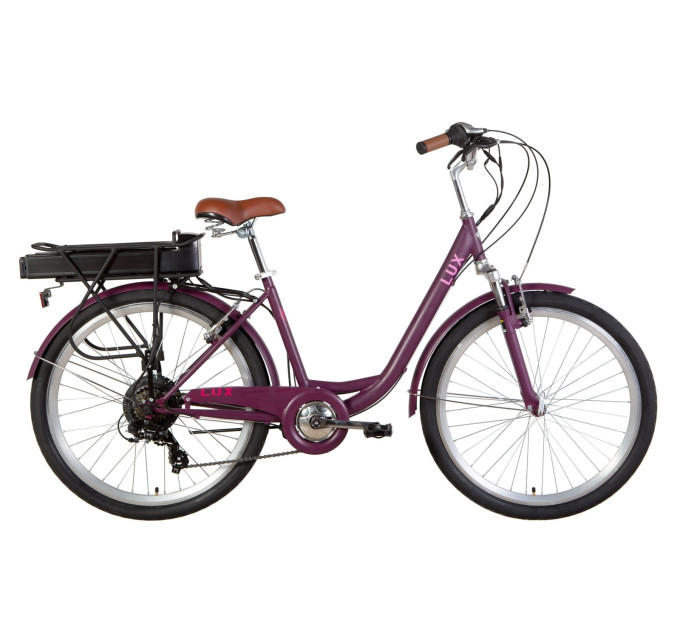Електровелосипед 26" LUX AM 500Вт 48В редуктор. дисплей, САП, 12.5Ач з крепл.