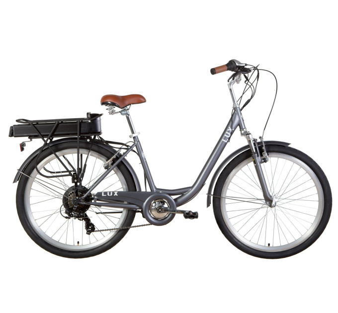 Електровелосипед 26" LUX AM 500Вт 48В редуктор. дисплей, САП, 12.5Ач з крепл.