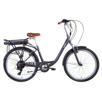 Електровелосипед 26" Dorozhnik LUX AM рама-17" 350Вт 36В редуктор. дисплей, САП, 12.5Ач з кріп. до багажн., темно-сірий 2022 Електровелосипед 26" Dorozhnik LUX AM рама-17" 350Вт 36В редуктор. дисплей, САП, 12.5Ач з кріп. до багажн., темно-сірий 2022