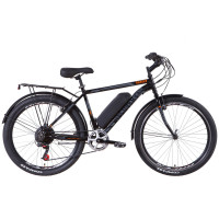 Электровелосипед 26" Discovery RANGER 350Вт 36В редуктор., 8.8Ач дисплей, САП, с крепл. на раму, 2021 (черно-оранжевый)