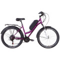Электровелосипед 26" Formula OMEGA 500Вт 48В редуктор. дисплей, САП, 12.5Ач с крепл. на раму, 2021 (фиолетовый)