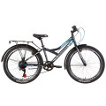Велосипед 24" Discovery FLINT MC 2021 (черно-синий с серым)