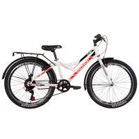 Велосипед 24" Discovery FLINT MC 2021 (бело-черный с красным)