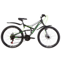 Велосипед 26" Discovery CANYON DD 2021 (черно-зеленый с белым)