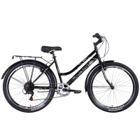 Велосипед 26" Discovery PRESTIGE WOMAN 2021 (черно-белый с серым)