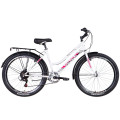 Велосипед 26" Discovery PRESTIGE WOMAN 2021 (біло-фіолетовий з чорним)