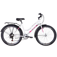 Велосипед 26" Discovery PRESTIGE WOMAN 2021 (бело-фиолетовый с черным)