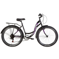 Велосипед 26" Discovery KIWI 2021 (черно-фиолетовый)