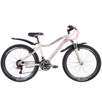 Велосипед 26" Discovery KELLY 2021 (серебристый с розовым)