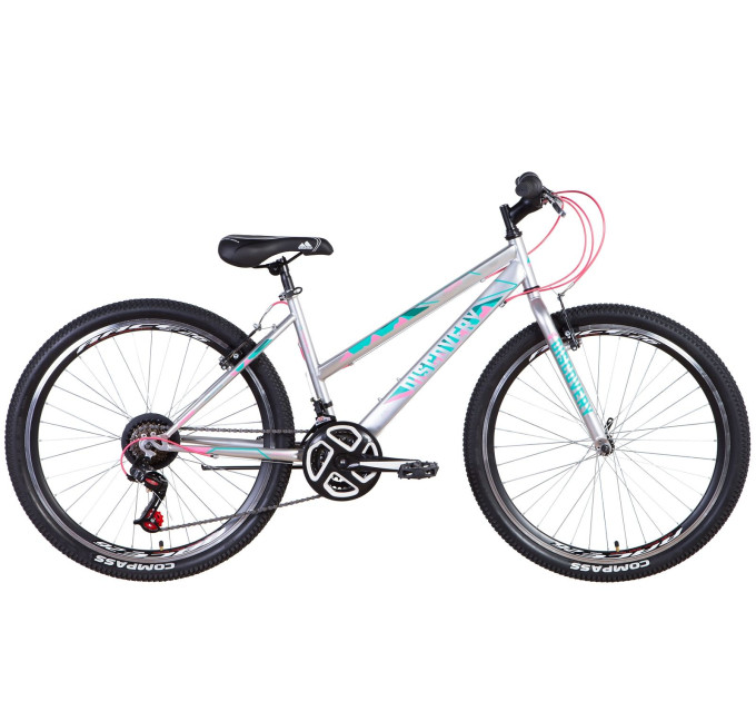 Велосипед 26" Discovery PASSION 2021 (антрацитово-рожевий з бірюзовим)