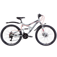Велосипед ST 26" Discovery CANYON AM2 DD с крылом Pl 2022 (серо-черный)