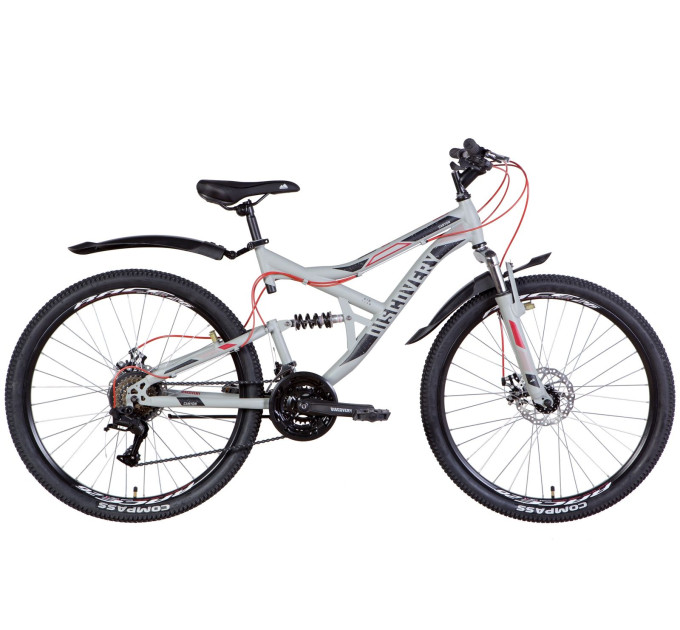 Велосипед ST 26" Discovery CANYON AM2 DD з крилом Pl 2022 (сіро-чорний)