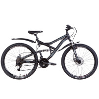 Велосипед ST 26" Discovery CANYON AM2 DD с крылом Pl 2022 (черно-серый)